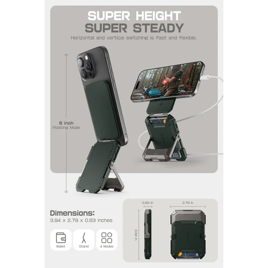 Magnetic Wallet with Stand
