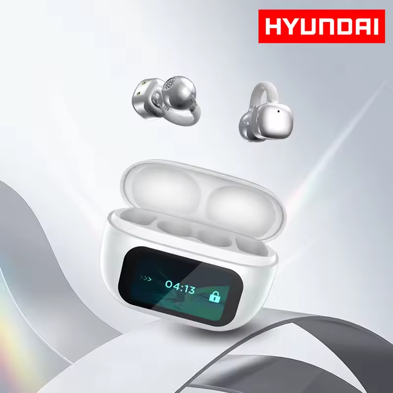 Wireless Bluetooth Headphones LED Power Display Earphones Mic Noise Cancellation Stereo Sound Earphones