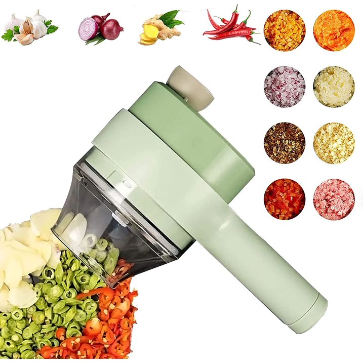 🥕 4 - in - 1 Portable Electric Vegetable Slicer Set