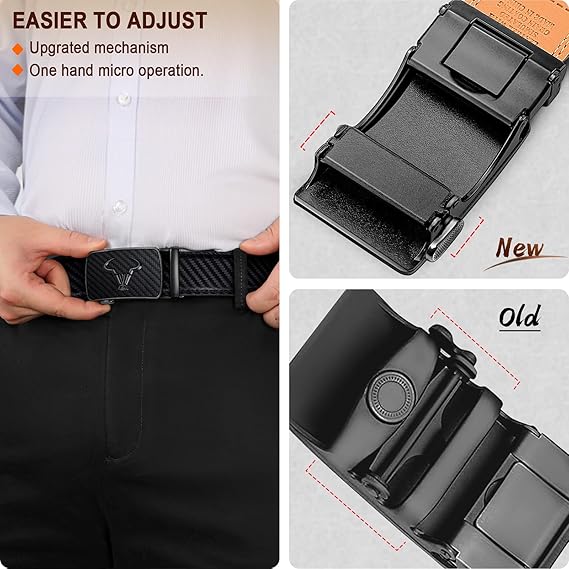 BULLIANT Genuine Leather Ratchet Belt